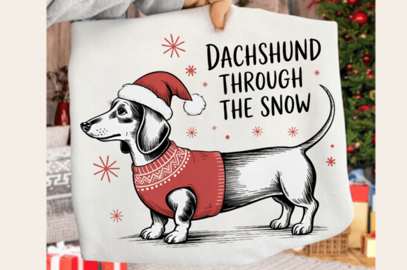 Christmas Dachshund Through the Snow PNG Review