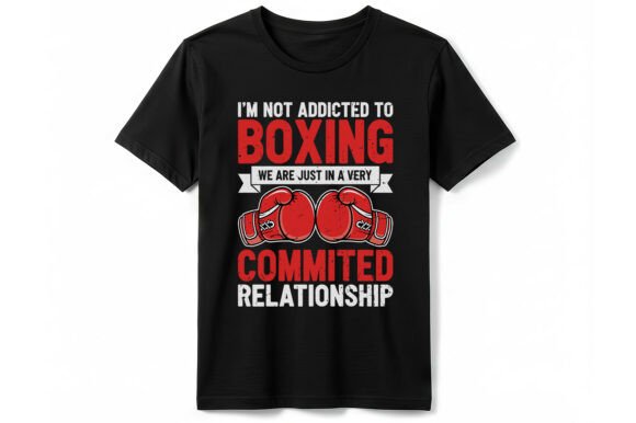 Committed Relationship Boxing T-shirt: A Graphic Asset for Content Creators