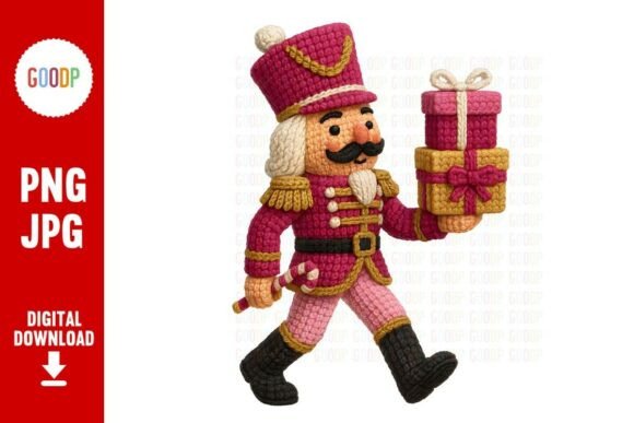 Crochet Nutcracker with Gifts PNG Review