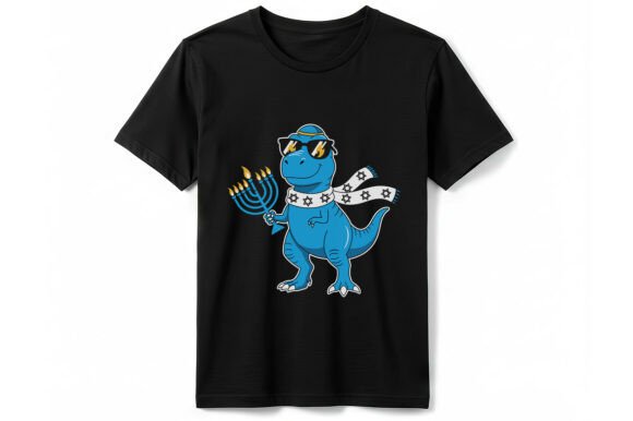 Funny Dinosaur Hanukkah: A Playful Addition to T-Shirt Designs and Graphics