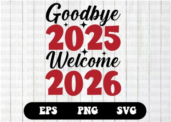 Happy New Year 2026 PNG: A Trendy Graphics Asset for T-Shirt Designs