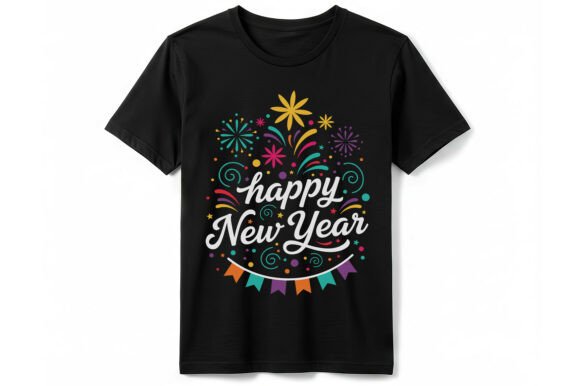 Happy New Year Fireworks T-shirt: A Festive Graphics Choice