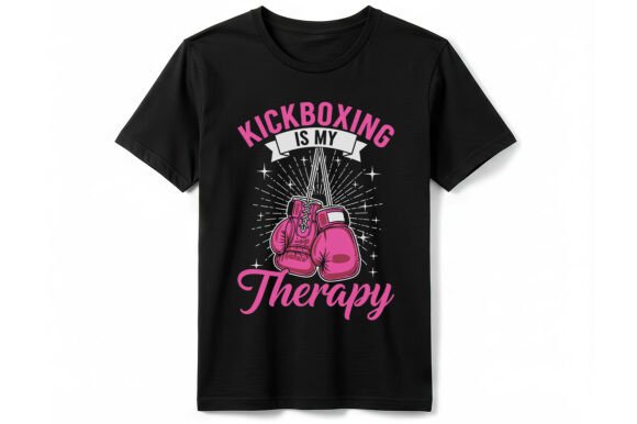 Kickboxing is My Therapy T-shirt: A Graphic Design Asset
