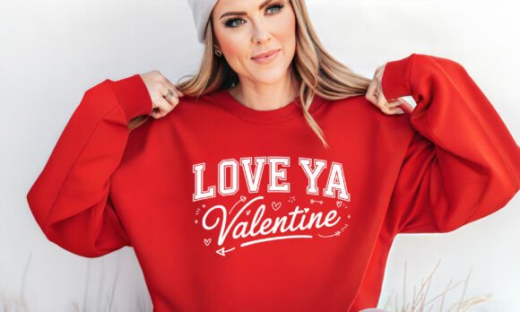 Love Ya Valentine Sublimation Design PNG Review
