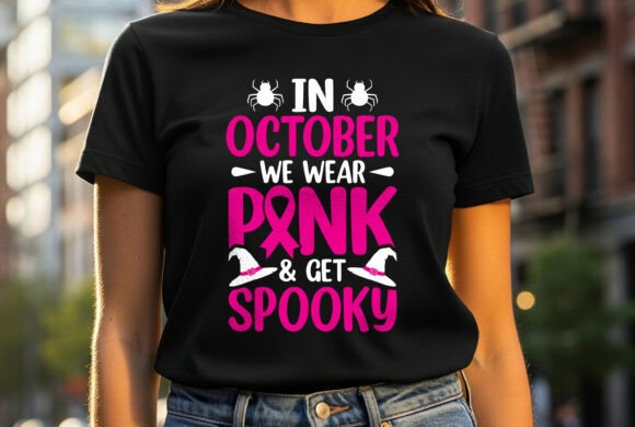 Review: Cancer Awareness We Wear Pink Spooky T-Shirt Graphics