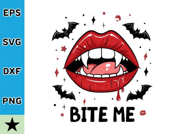 Spooky Bite Me Halloween T-Shirt Design: A Versatile Graphic Asset