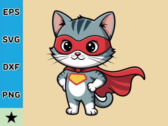 Superhero Cat: A Bold and Versatile Design