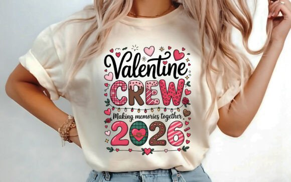 Valentine Crew 2026 T-shirt Design PNG Review