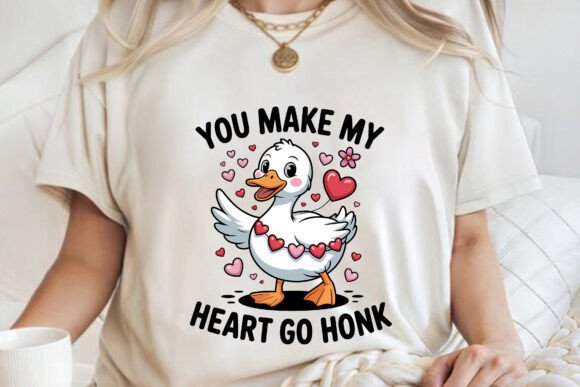 Valentine Goose Funny Love Quote PNG: A Unique T-Shirt Design