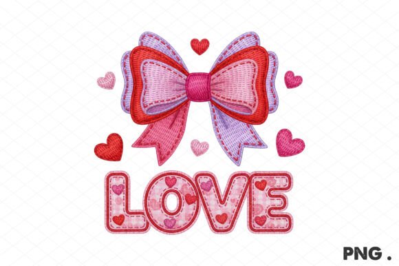 Valentine Love Bow PNG: A Charming Graphics Illustration
