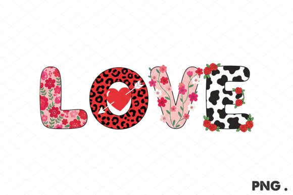 Valentine Love PNG: A Charming Graphics Addition for Handmade Creations