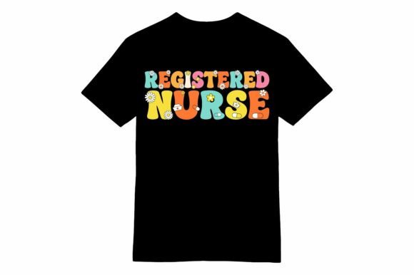 Vibrant Groovy Registered Nurse T-Shirt