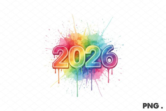 Vibrant Happy New Year 2026 PNG: A Festive Graphics Gem