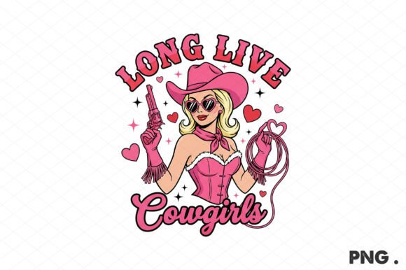 Western Cowgirl Valentines PNG: A Charming Graphics Asset